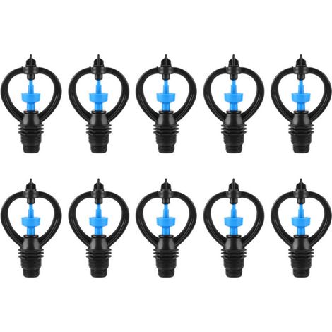 Lot de 10 buses arrosage 360° avec filetage mâle G1/2" DN15, pour irrigation jardin, couverture complète (1/5)