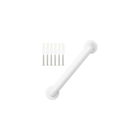 Poignée de douche en acier blanc 30 cm barre d'appui douche personnes âgees (1/5)