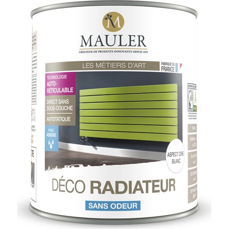 Peinture radiateur électrique & fonte - 2,5L Satiné Blanc - Qualité air A - Déco No Limit' Radiateur Mauler