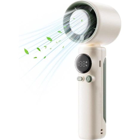 Ventilador portátil pequeño，ventilador de viaje recargable，USB/batería para playa，camping y vacaciones，7.28 x 2.36 pulgadas (1/2)