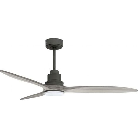 Tenerife un ventilateur et un Super destratificateur DC 132 cm Gris basalte pales bois gris et lumière 25 à 35 m² (1/5)