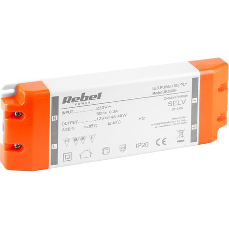Rebel 12V 4A 48W Netzteil für LED-Streifen (1/2)