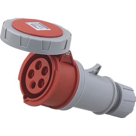Prise industrielle mobile droite IP67 - 3P+N+T - 16A - 400V AC - Eur'Ohm