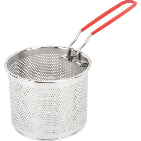 Panier de friture en acier inoxydable 304, rond multifonction résistant à la chaleur, pour frites et pommes de terre, 14 cm (1/5)