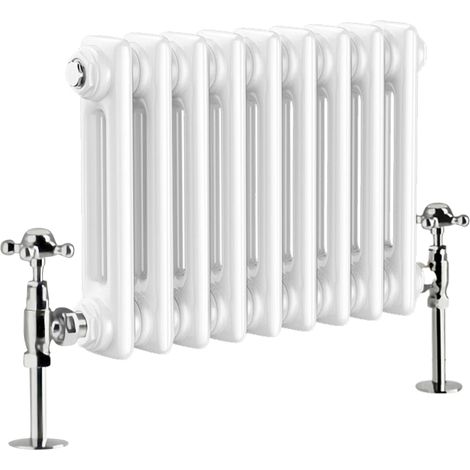 Warmehaus Traditional Double Column White Radiator 300 x 425mm (1/4)