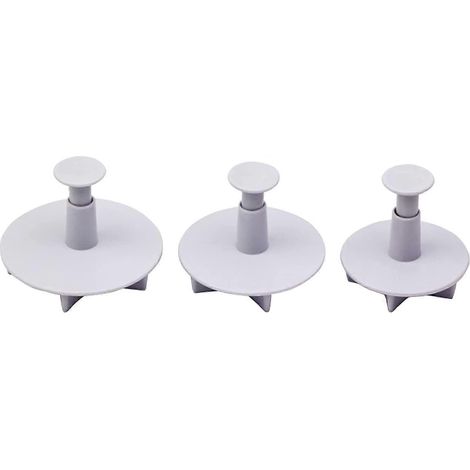 Ensemble d'emporte-pièces en forme de calice de fleur, emporte-pièces à piston avec tampons, 3 tailles pour pâte à sucre, fondant, argile de loisirs créatifs, décoration de gâteaux