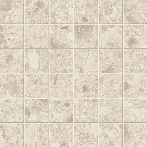 Mosaïque effet Pierre Ceppo di Gré Beige 4,8x4,8 cm Quadra 30x30x0,9 cm Mat Massira - Sol et mur intérieur (vendu par carton de 0,9 m²) - RO'MA CARRELAGE