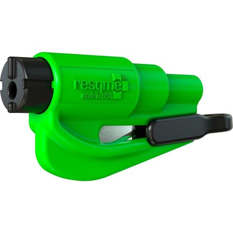 Porte-Clés Sécurité Voiture, Brise-Vitre et Coupe-Ceinture, Marteau d’Urgence, Vert (1/5)