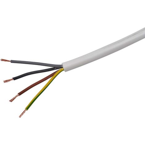 Câble d'alimentation RS PRO 4G0,75 mm² Blanc, Retardant à la flamme, 100m ( Prix pour Bobine de 100 Mètres )