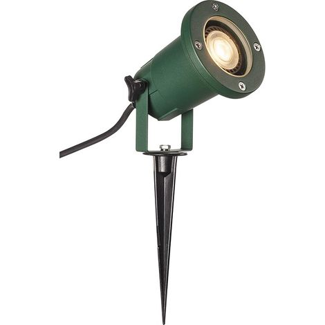 Projecteur extérieur BIG NAUTILUS spot sur piquet vert GU10 11W max. IP65 - SLV - 1001965 (1/4)