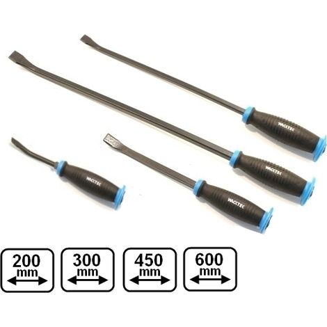 Levachiodi/Leva chiodi/Leve/Leverini/Piedi di porco/Pry Bar con impugnatura antiscivolo battente set 4 pz
