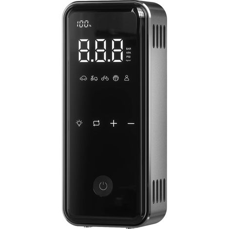 Compresseur À Air Portatif - 45 W - Batterie 15000 mAh - Écran Tactile Intégral - Lampe 4 Modes - Pour Pneus Voiture Moto Vélo - 1 Pièce (1/5)