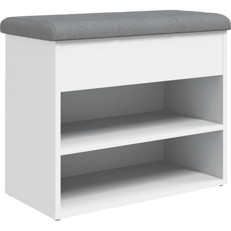 Maison Exclusive - Zapatero blanco 62x32x50 cm madera de ingenier