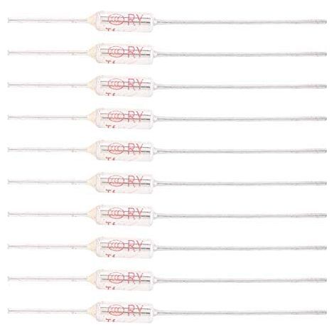 10 Pièces 250VAC 10A Fusible Thermique 240℃/464℉, Coupure de Fusible Thermique de Coque Métallique, Fusible de Température TF 72-250℃ (240℃). (1/5)