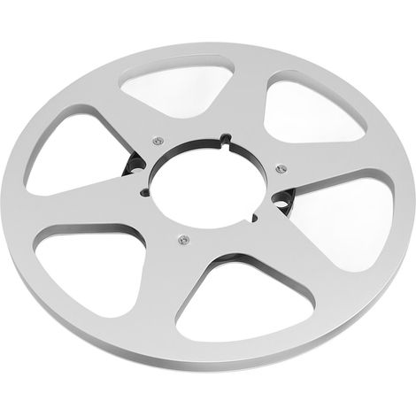 Bobine de Rangement 10 Pouces Aluminium 6 Trou pour Bandes 1/4 Pouce - Bobine Vide Argentée pour Enregistreurs (1/5)