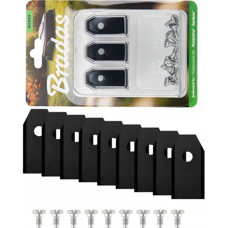 Jeu couteaux Bradas Husqvarna Gardena titane noir 35x18 mm (1/5)