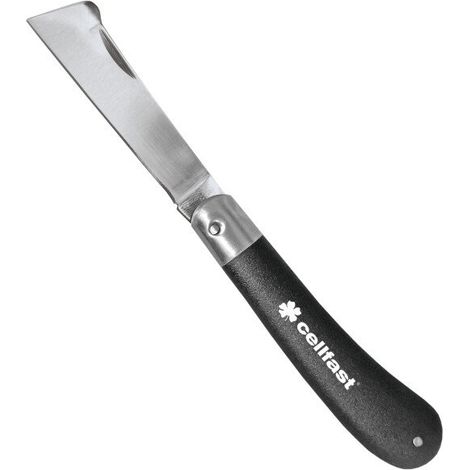 Cellfast 40-262 Cuchillo de Jardín para Injertar Plantas Flores Cuchillo para Ramas con Hoja de Acero 3Cr13 Mango Ergonómico