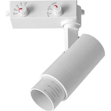 Foco carril Monofásico PIKE RAIL LED 3-5-7-9-12W, 3CCT, 15º-60º, blanco, 3000-4000-6000K (1/4)