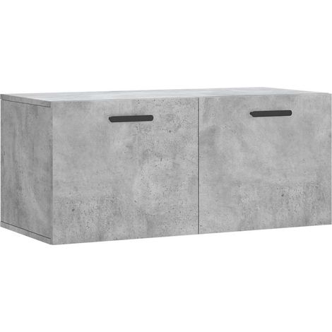 Maison Exclusive - Mobile a Parete Grigio Cemento 80x36,5x35 cm Legno Multistrato (1/5)