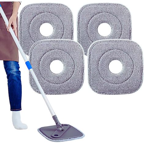 Inserti di ricambio per il mocio, rivestimento in microfibra super assorbente, 4 pezzi disponibili. (1/5)