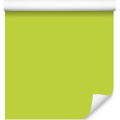 Carta da parati tinta unita verde lime per soggiorno e camera da letto 50x1000 cm (1/5)