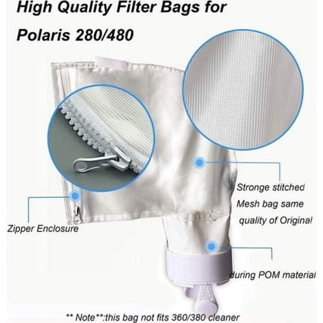 3pcs sacs de rechange avec fermeture éclair compatibles avec Polaris 280 480 Sacs en maille nylon multifonctions K13 K16-23x34x7cm (1/4)