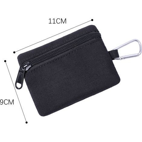 Nouveaux accessoires de camping outdoor – Porte-clés, porte-monnaie style militaire – Sac banane tactique, rangement – Noir (1/3)