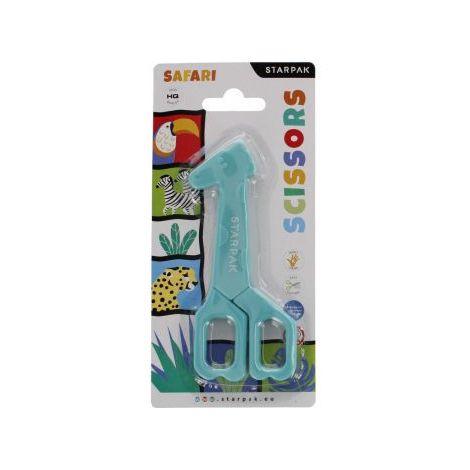 Tijeras de metal STARPAK 13,5 cm - Jirafa, para niños y hogar