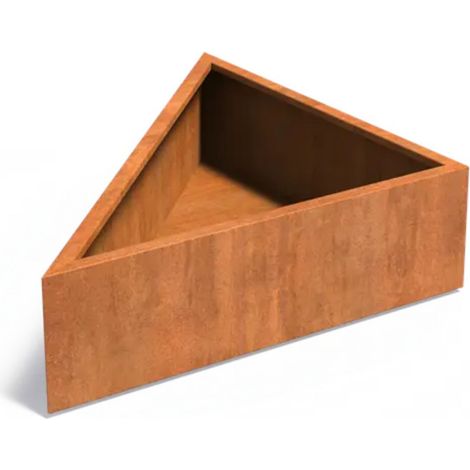 Adezz Pflanzkübel Triangle aus Corten-Stahl Pflanzgefäß Größe 140x140x40 cm (1/2)