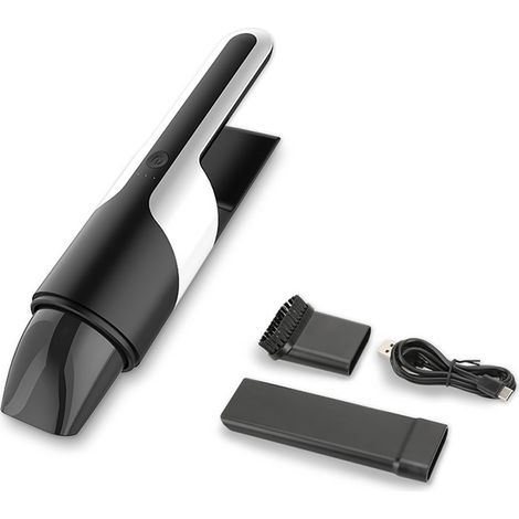 Aspirateur à Main sans Fil, Aspirateur Portable avec Purification à l'ozone, Aspirateur léger Rechargeable avec Puissance d'aspiration de 5300Pa, pour Voiture, Maison et Bureau (Argent) (1/5)