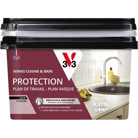 Vernis protection plan de travail Rénovation perfection® V33 Incolore satin 0,375L (1/3)