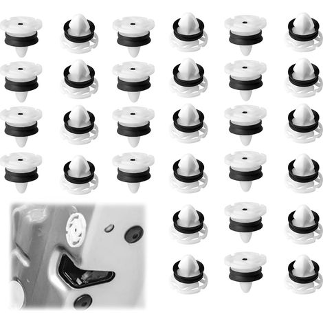 30pc Clips de Fixation Voiture Rivets Plastique (1/5)