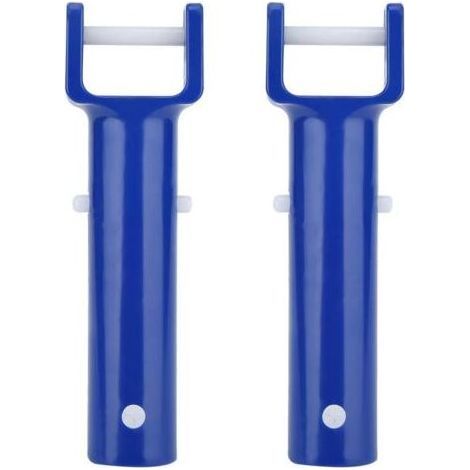 Lot de 2 pinces à poignée bleue pour piscine et spa, accessoires de piscine, tête d'aspirateur flexible pour spa et piscine (1/5)