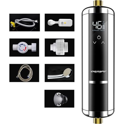 Chauffe-eau instantané électrique 3500W – Écran LCD – Température réglable 30-52℃ – IP4 étanche – Chauffage rapide 3S (1/5)