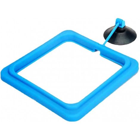 Futterring für Fische, Aquarium-Futterring, quadratischer Futterspender, blau (1/5)