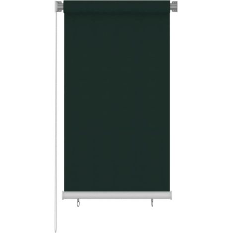Store enrouleur d'extérieur pare-soleil anti-UV en HDPE vert foncé 85 x 140 cm - PANGIVO (1/5)
