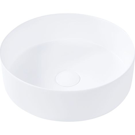 Aufsatzwaschbecken CALIG ⌀ 36 cm Keramik Cremeweiß