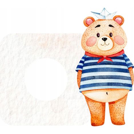 Adesivo protettivo per l'interruttore nella cameretta di un bambino - Orsetto di peluche (1/4)