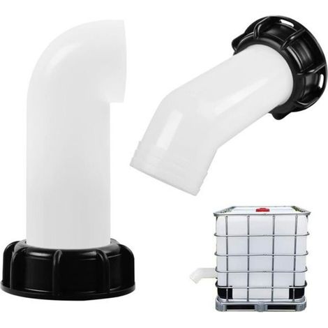 2 IBC Spout Pieces with Nut, IBC Spout Tips, Water Tank Nozzle, S60x6 Spout Socket Fitting, Adapter