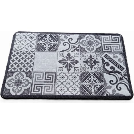 Tapis carreaux de ciment gris HDI 45 x 150 cm