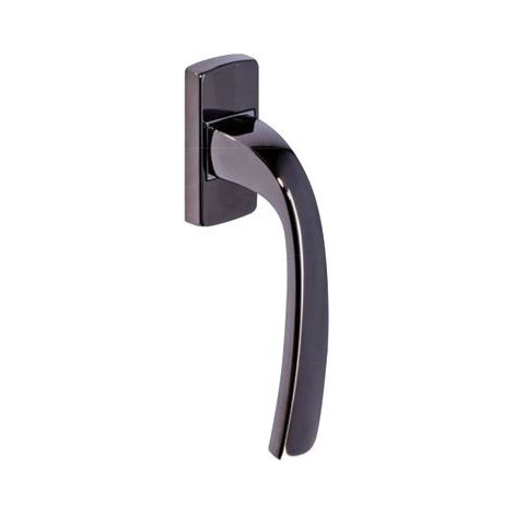 Set de Poignée de Fenêtre sur Bloc Platine - Indexage à 90° - Entraxe 43 mm - Fixation Invisible, Vis Comprises - Matériau Aluminium Résistant - Finition Diamant Noir