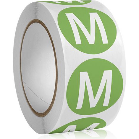 500 étiquettes autocollantes rondes pour vêtements, 2,5 cm, papier vert et violet, sans BPA, décollement facile (1/5)