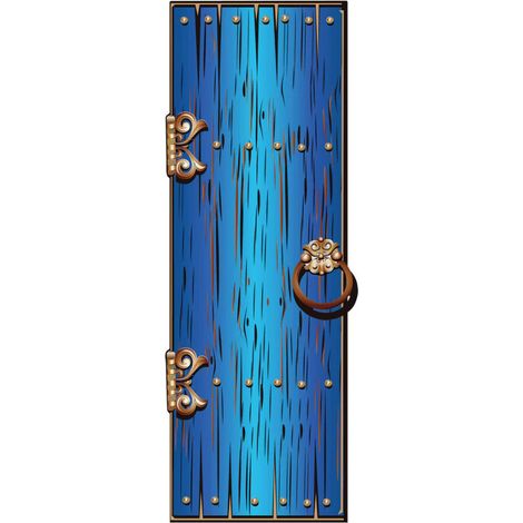 Figurine en carton backdrop porte magique bleue Hauter 195 cm (1/5)