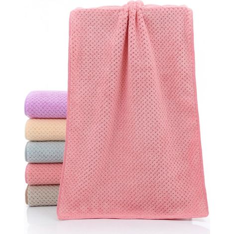 5 Serviettes Absorbantes en Polaire Corail, Épaisses (1/5)
