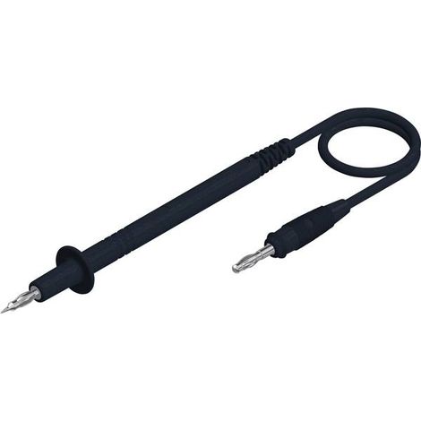 SKS Hirschmann PL 3 Cavo di misura Spina 4 mm Spina a banana 4 mm 1.00 m Nero 1 pz.
