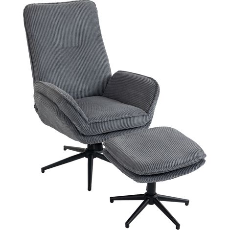 Poltrona relax, reclinabile, 83 x 72 x 107 cm, grigio (1/5)