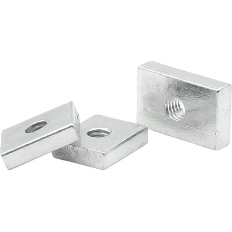 10 ou 50 écrous carrés en acier au carbone M3 M4 M5 M6 M8 (1/5)
