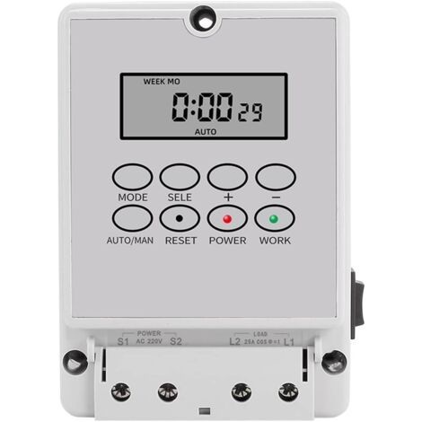Interrupteur de minuterie de sonnerie d'école numérique, contrôleur de sonnerie automatique de micro-ordinateur intelligent ZTY-08 220 V 80 groupes de temps programmable (1/5)