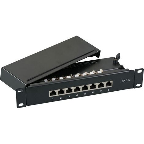 EFB-Elektronik Mini-Patch-Panel 8xRJ45S, Cat5e 1HE 37735.8 (1/2)
