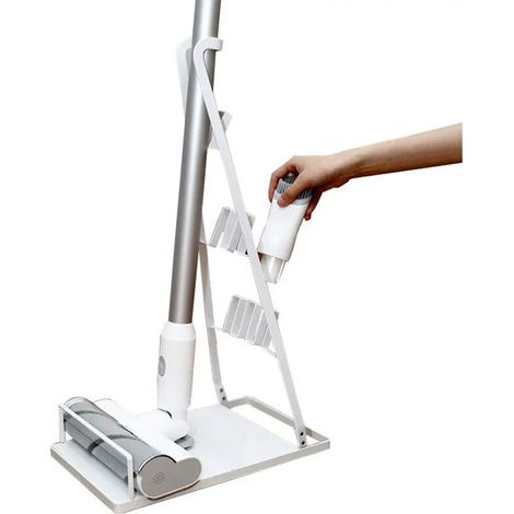 Support de rangement compatible avec les aspirateurs à main Bosch Série 4 Flexxo 28 V et Série 6 Athlet 20 V - blanc